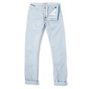 Teleria Zed Mens Italian Cobra 19A Size 35 US In Blue Ice Cotton Blend